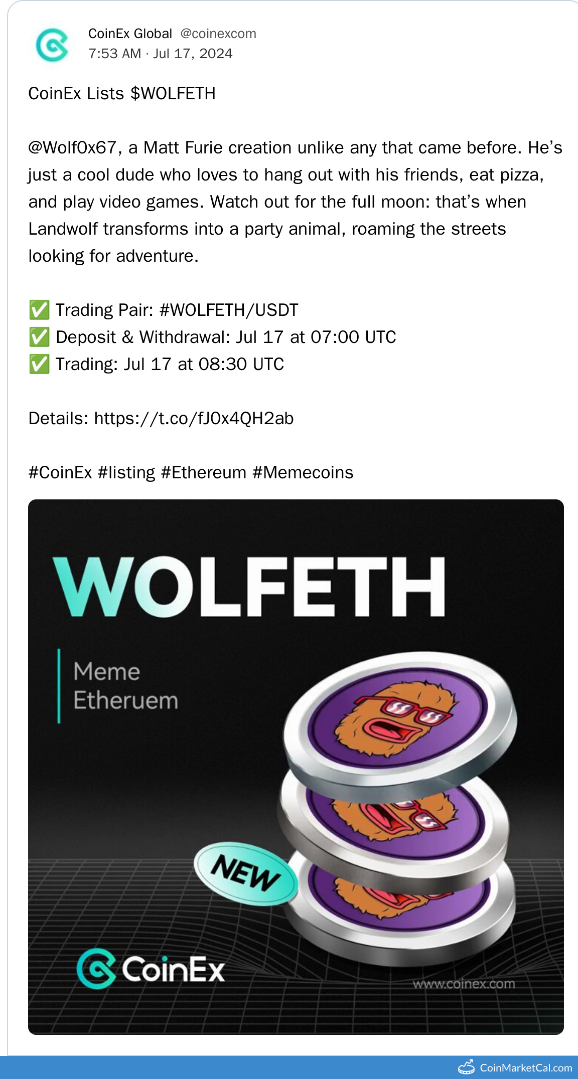 CoinEx Listing