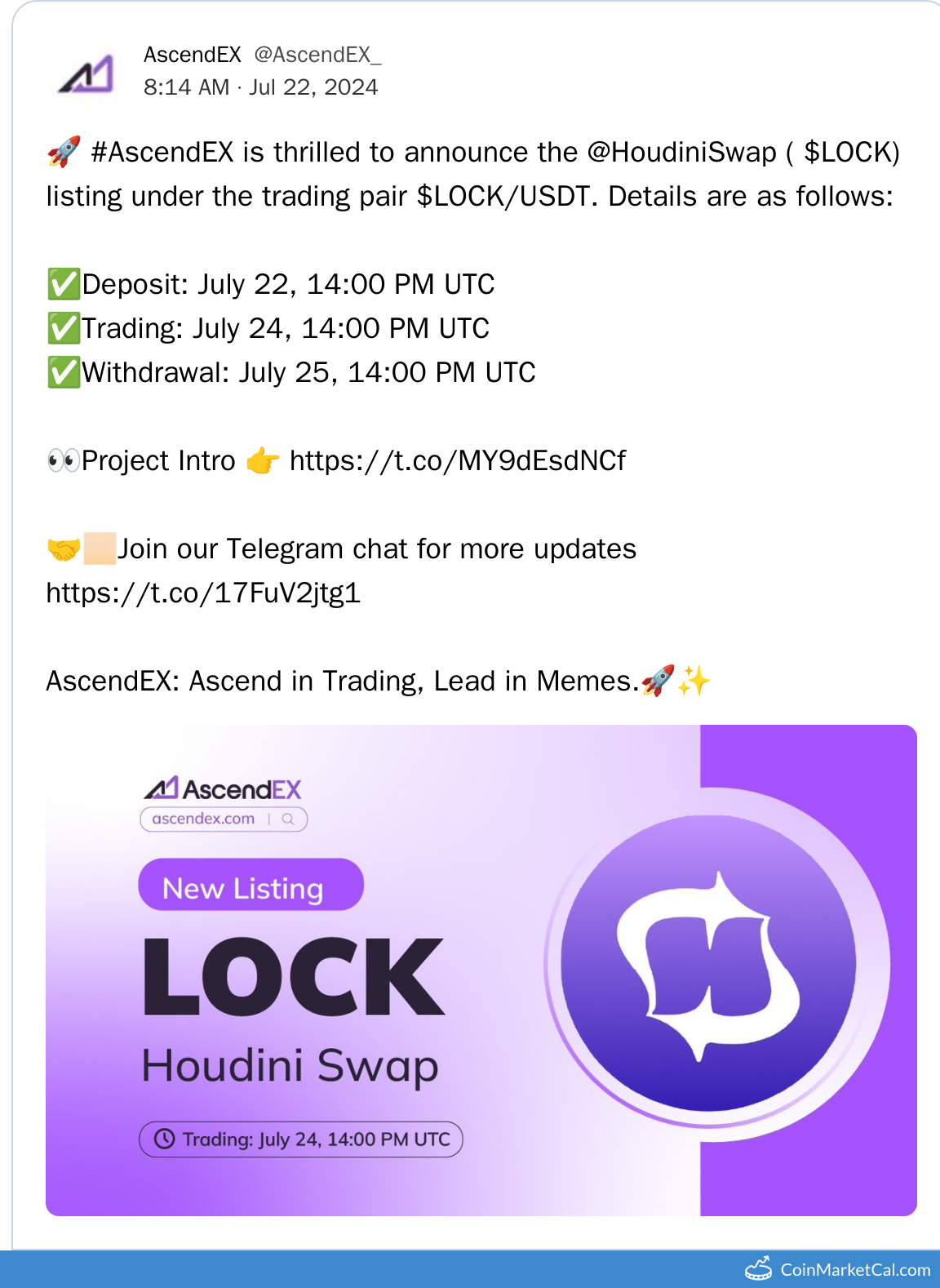 AscendEX Listing