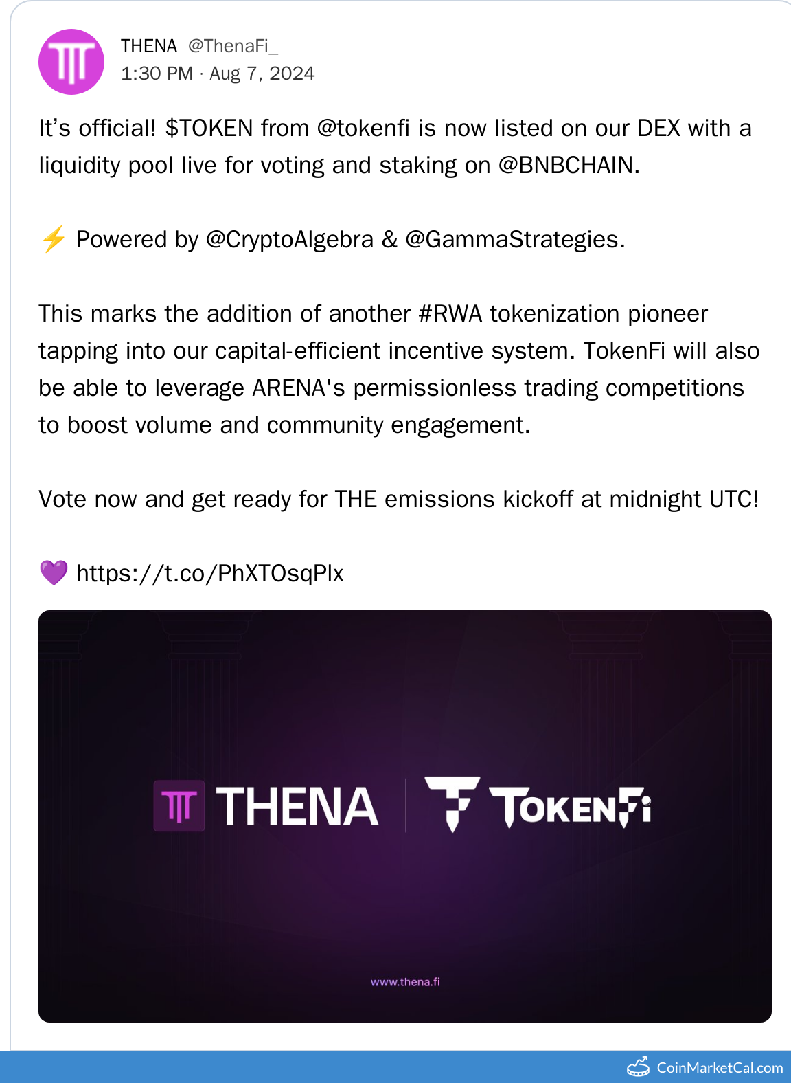 TOKEN Staking on Thena