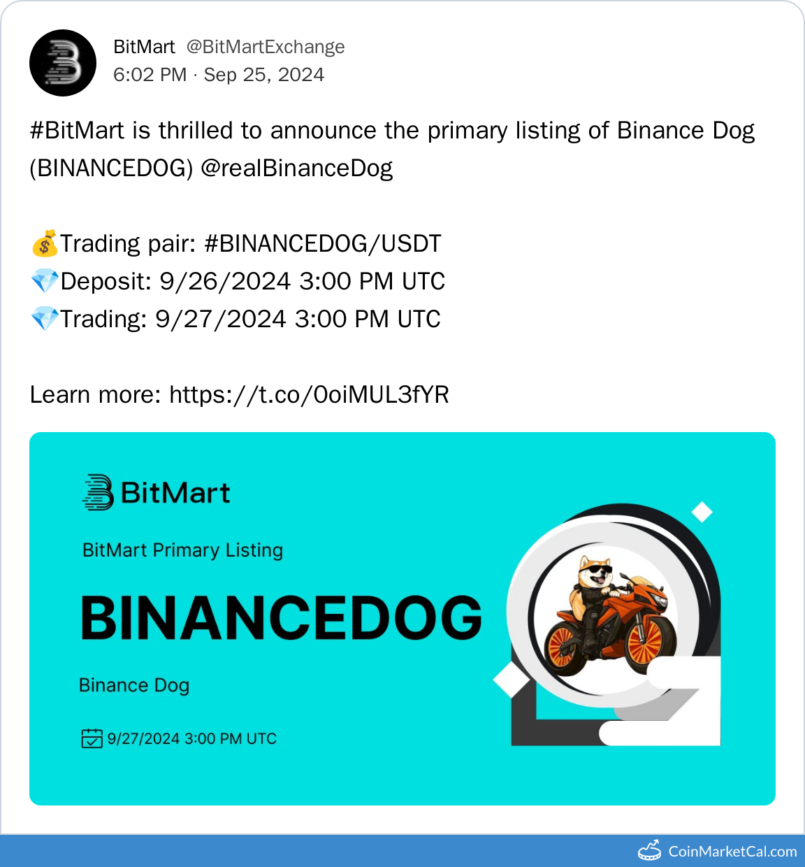 BitMart Listing