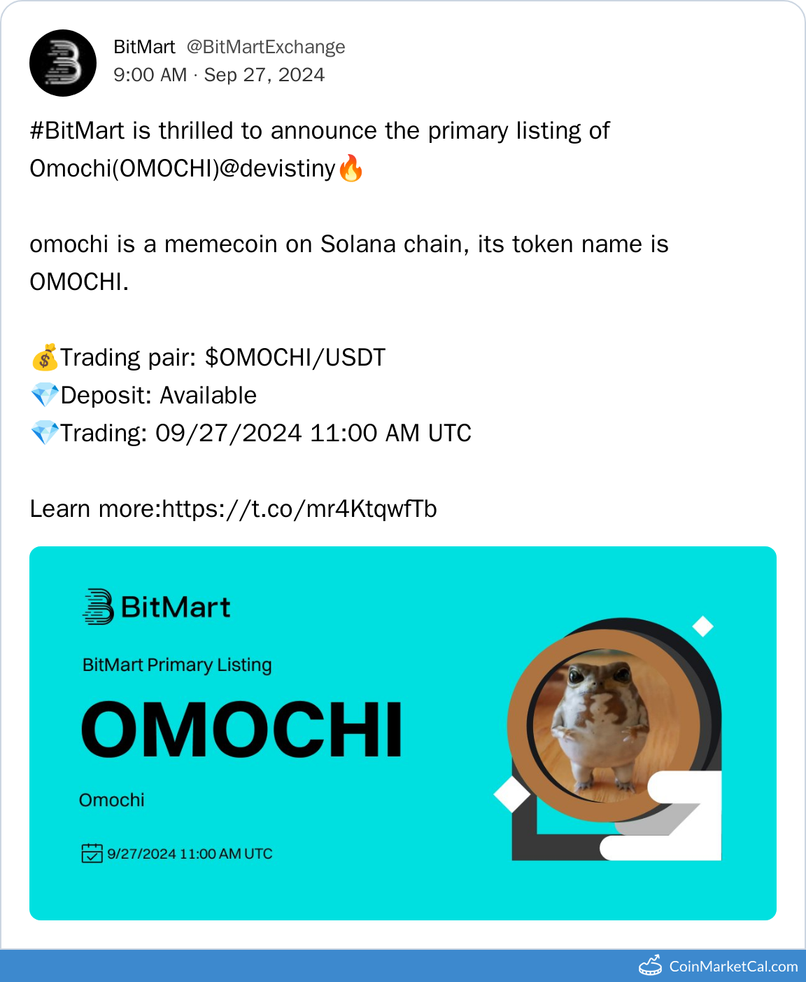 BitMart Listing