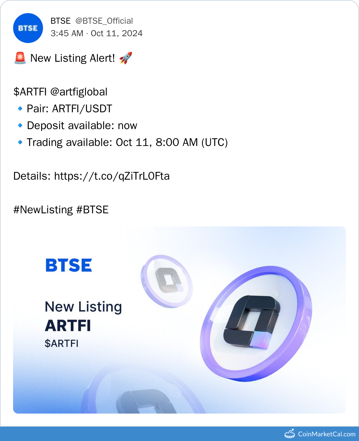 BTSE Listing
