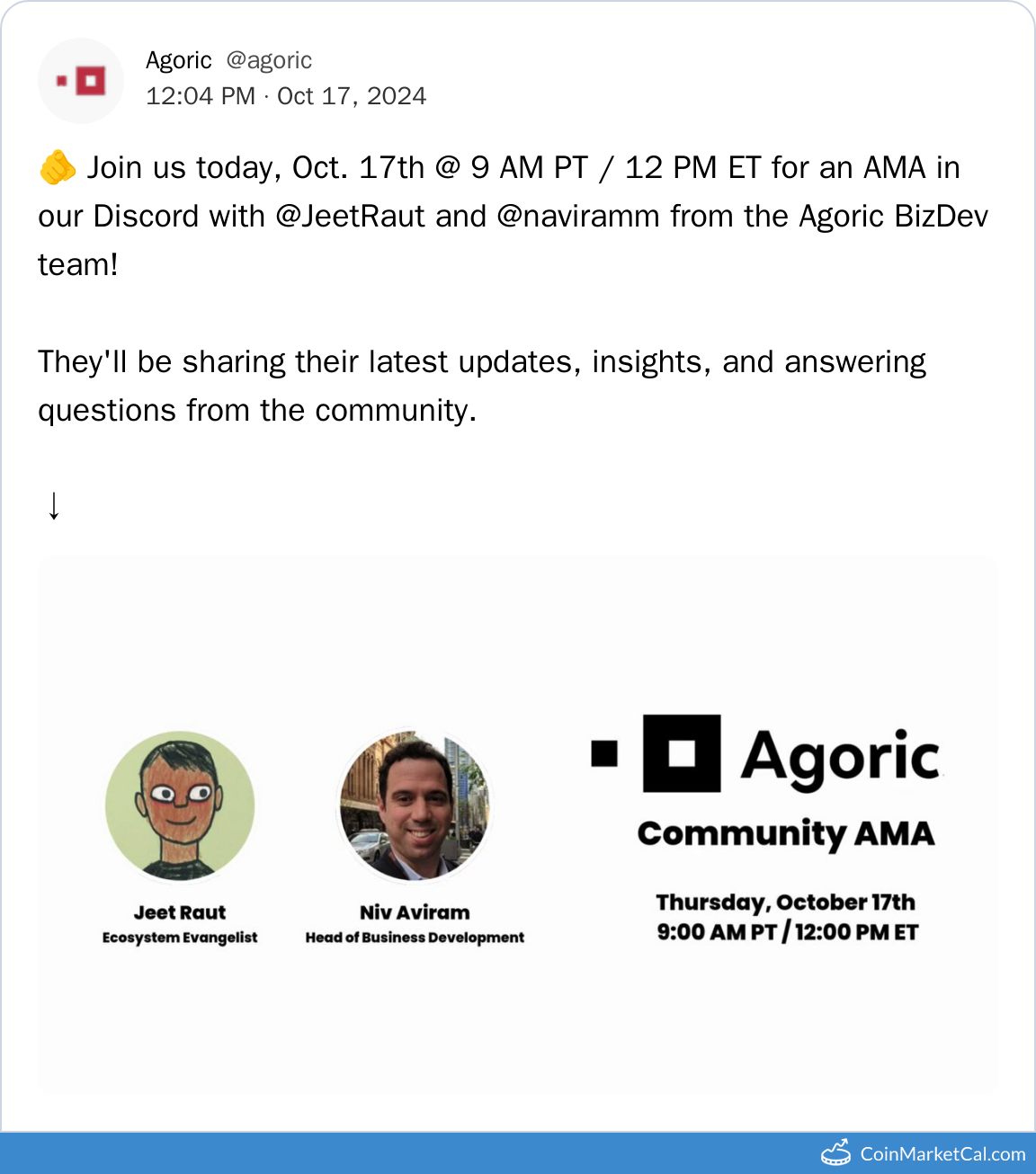 Agoric Discord AMA