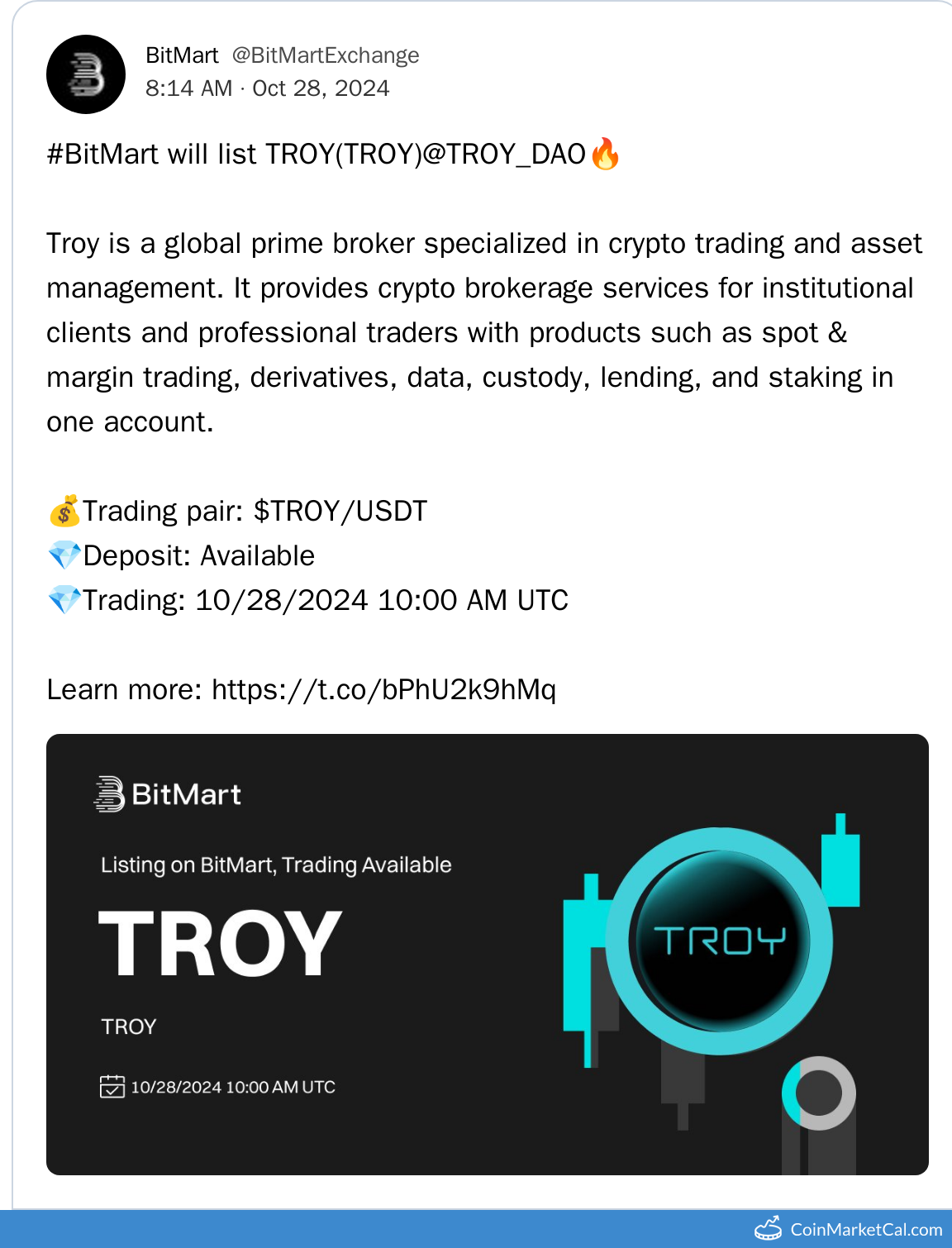 BitMart Listing