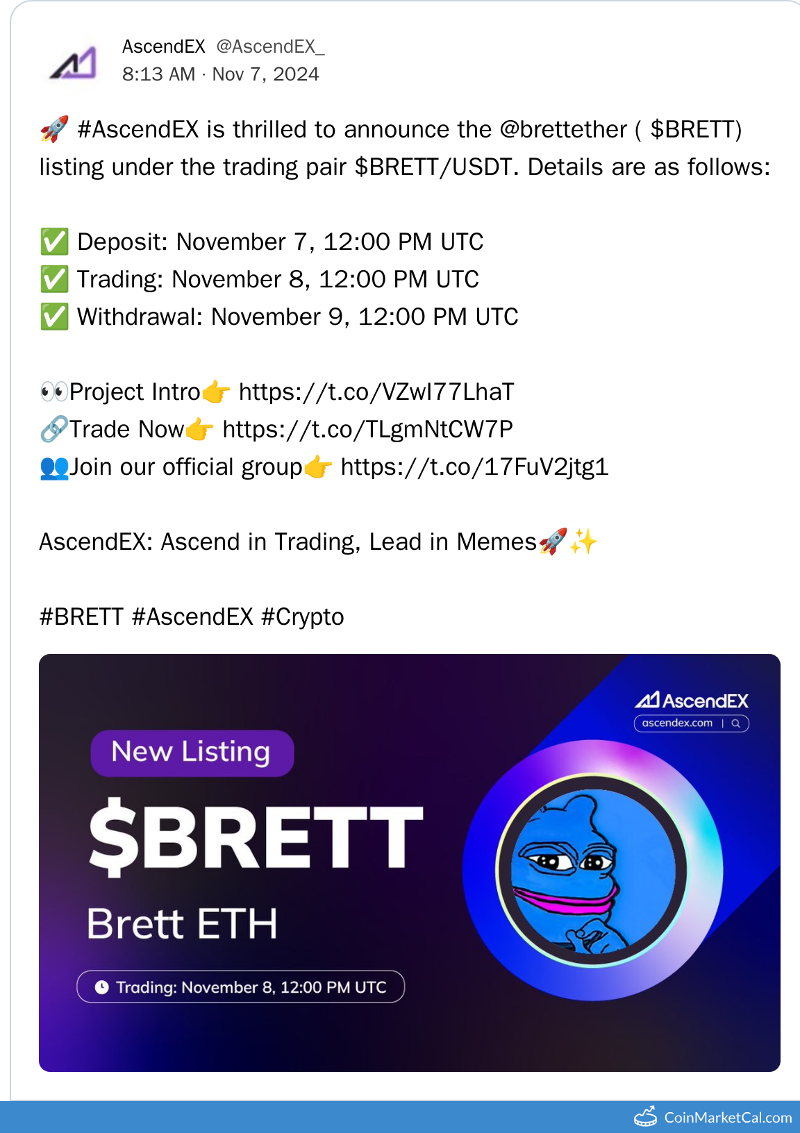 AscendEX Listing