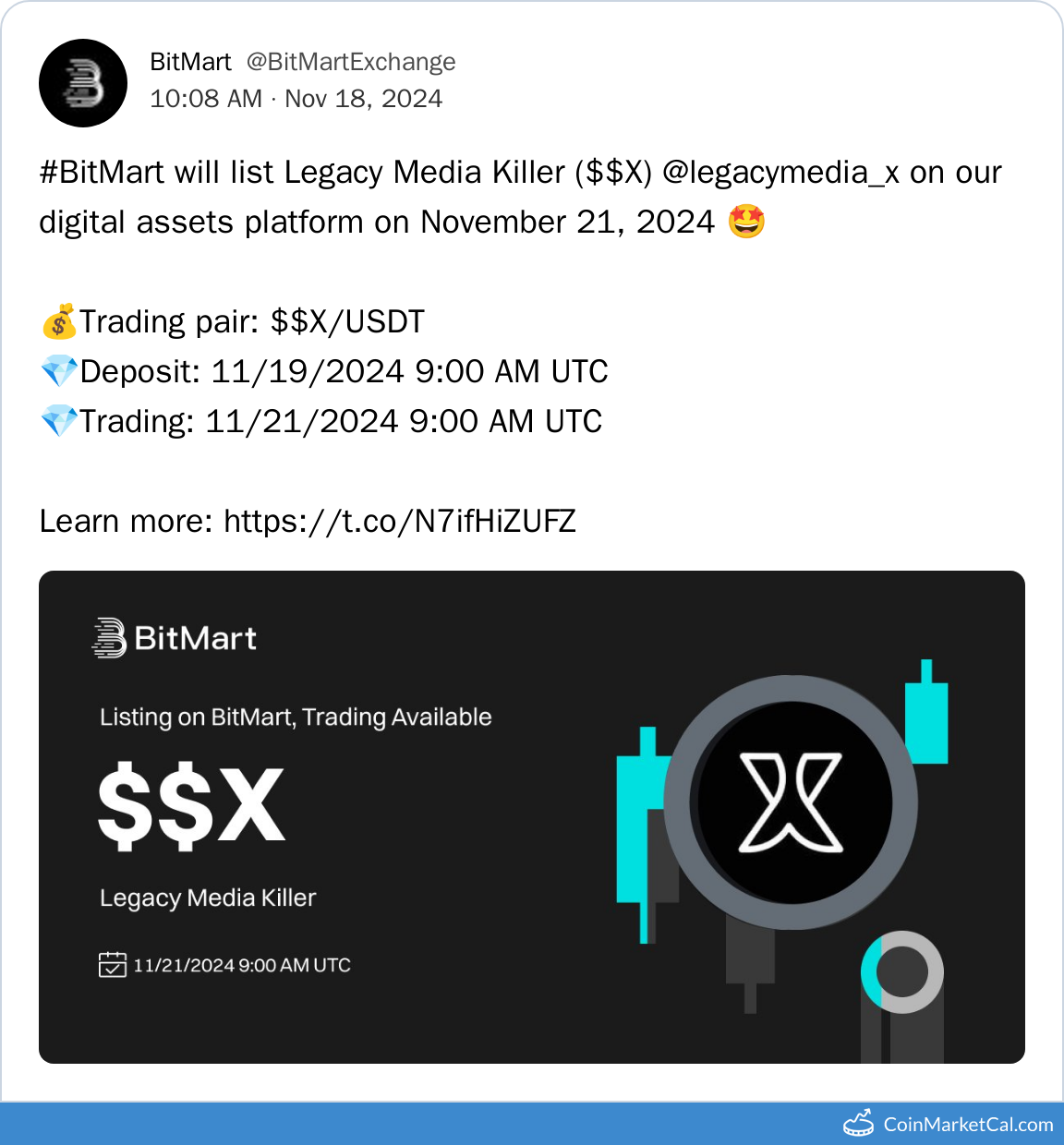 BitMart Listing
