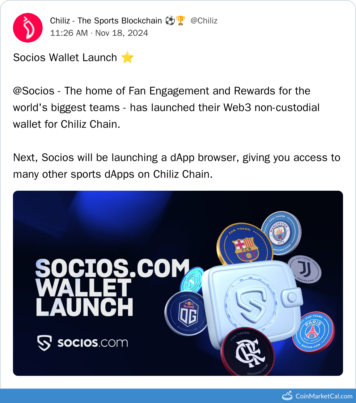 Socios Wallet Launch