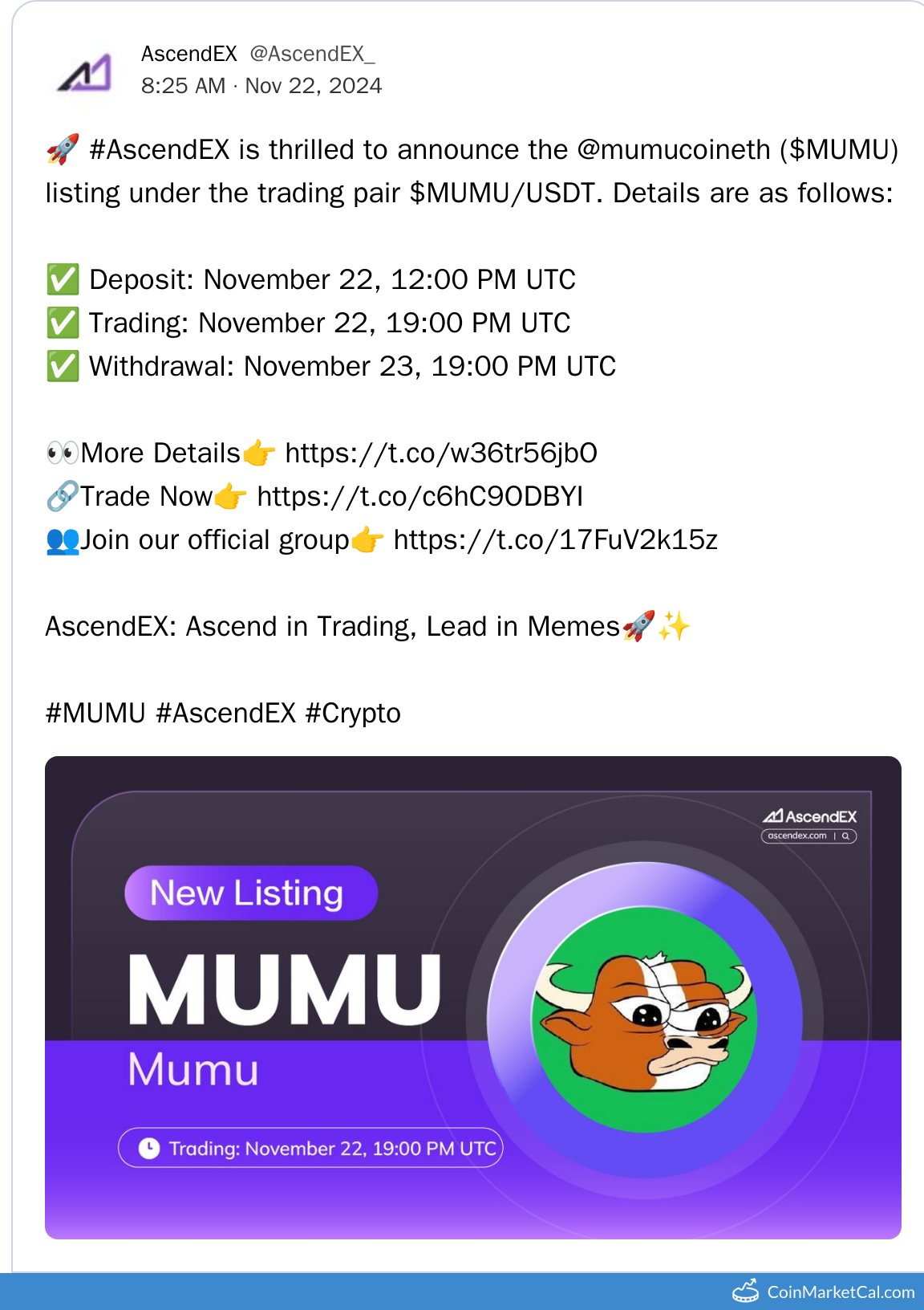 AscendEX Listing