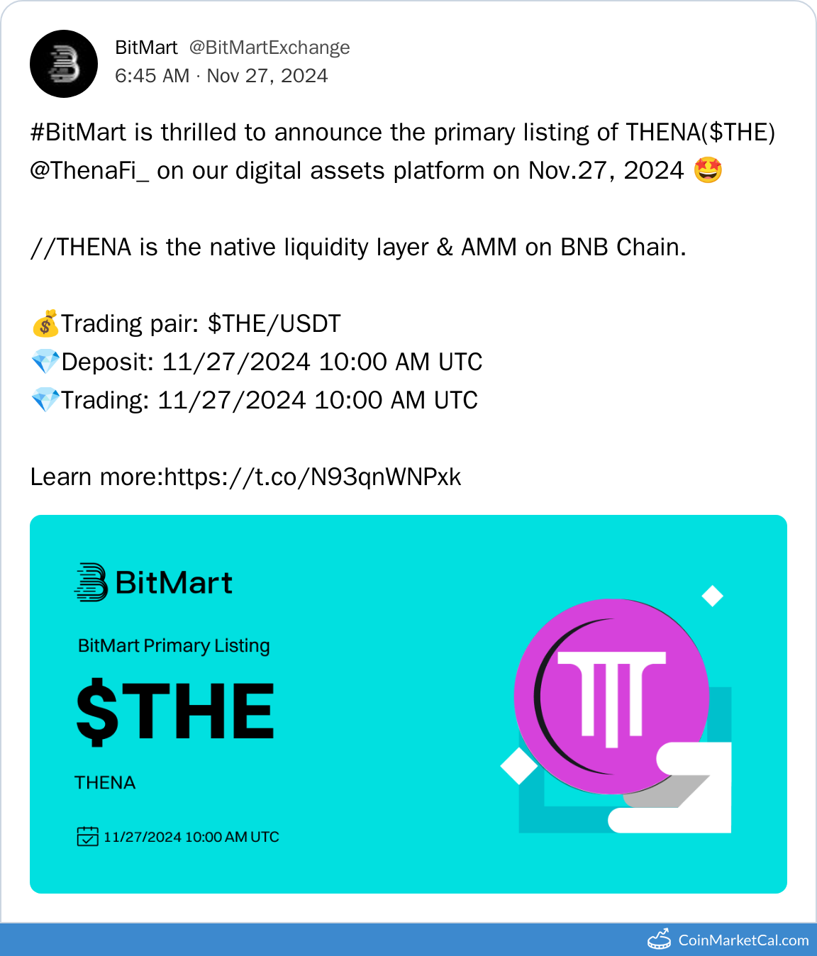 BitMart Listing