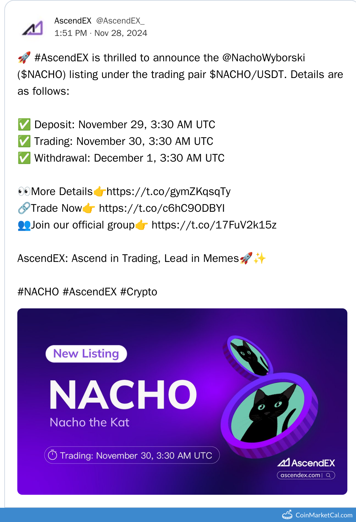 AscendEX Listing