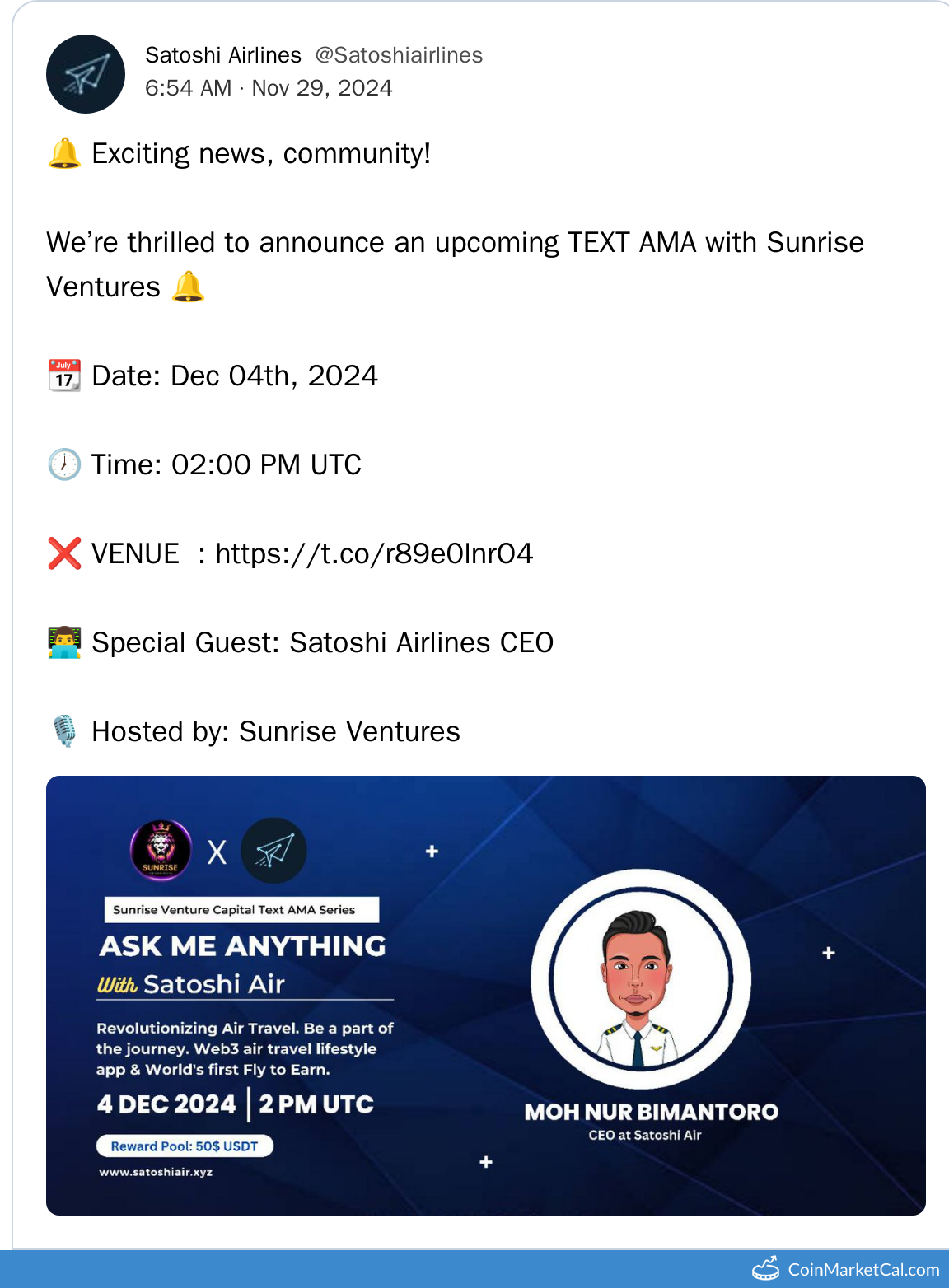 AMA with Sunrise Ventures