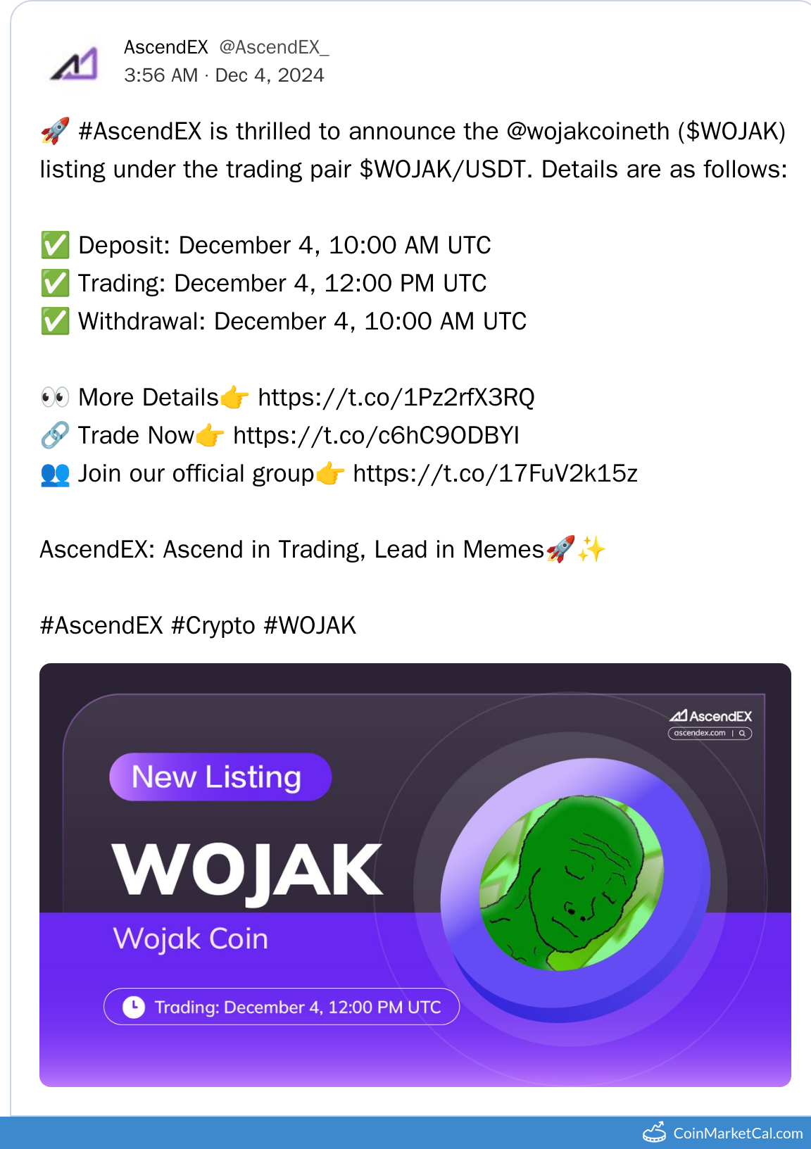 AscendEX Listing