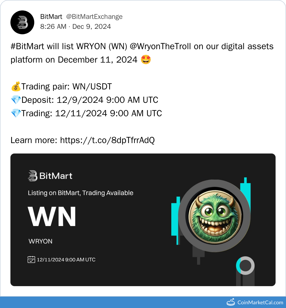 BitMart Listing