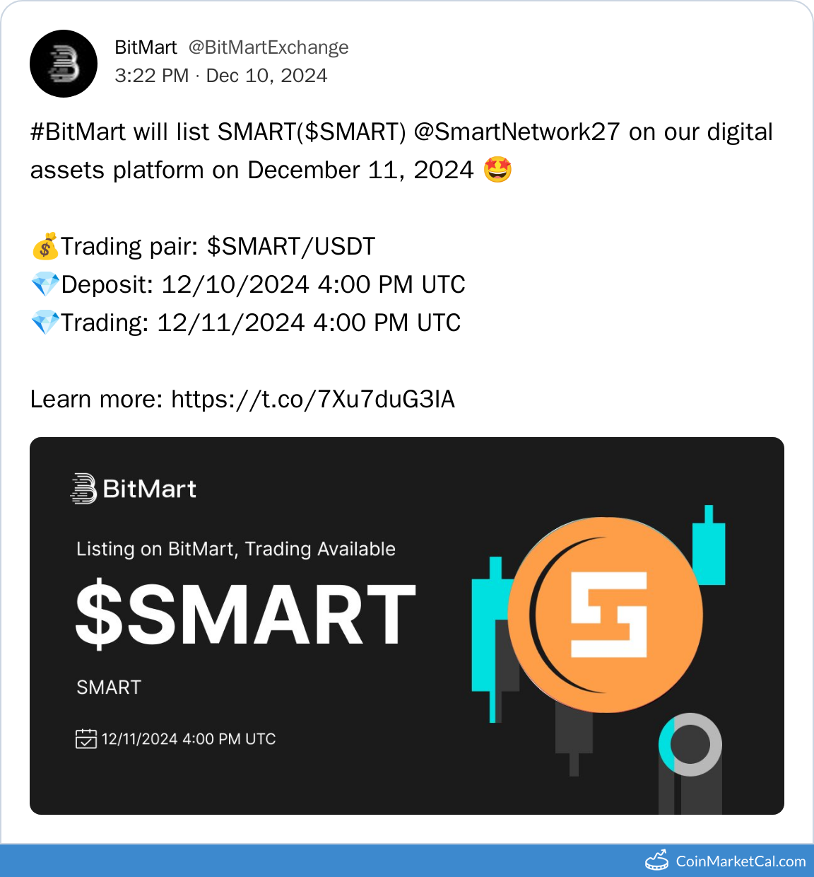 BitMart Listing