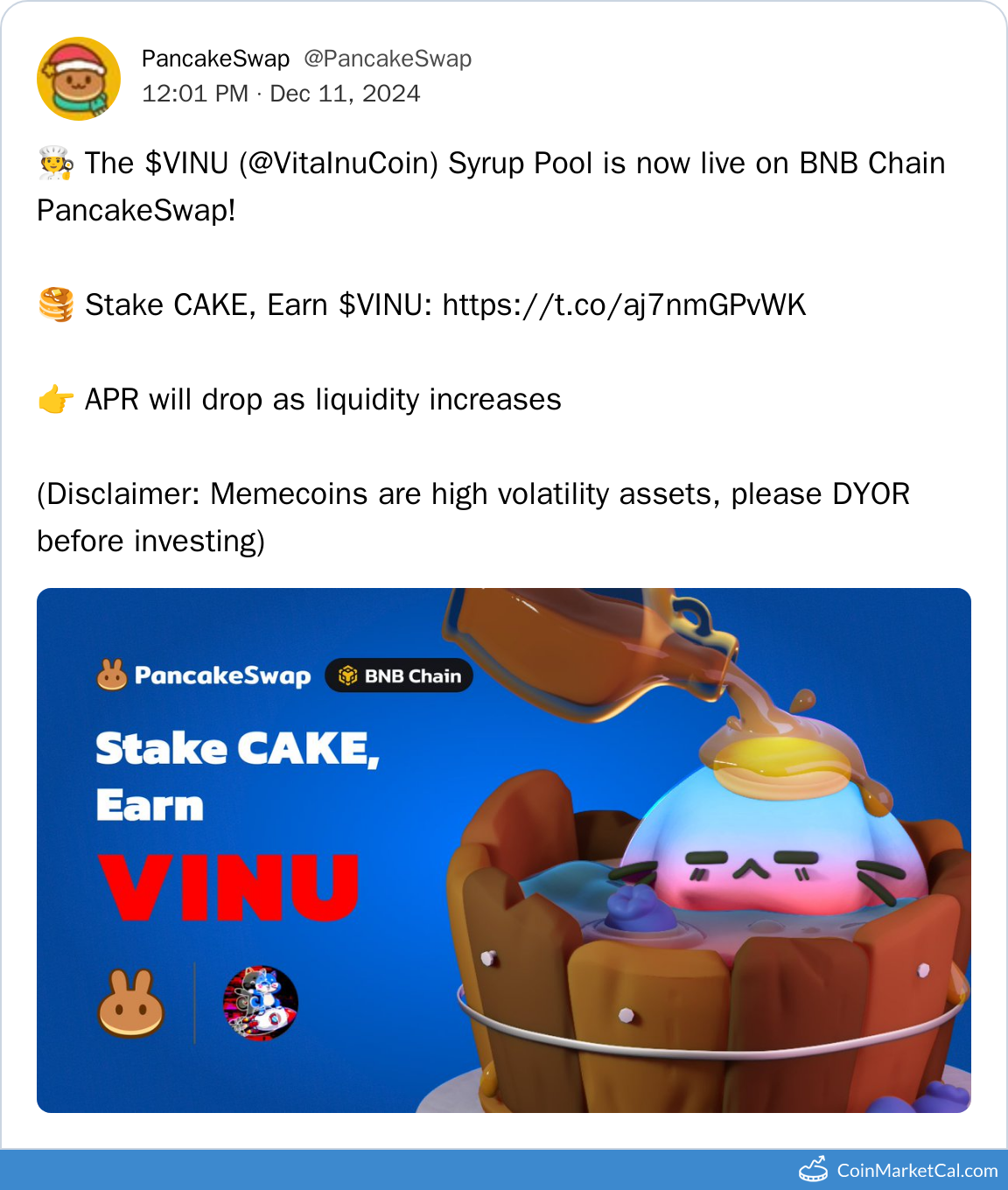 VINU Syrup Pool on PCS