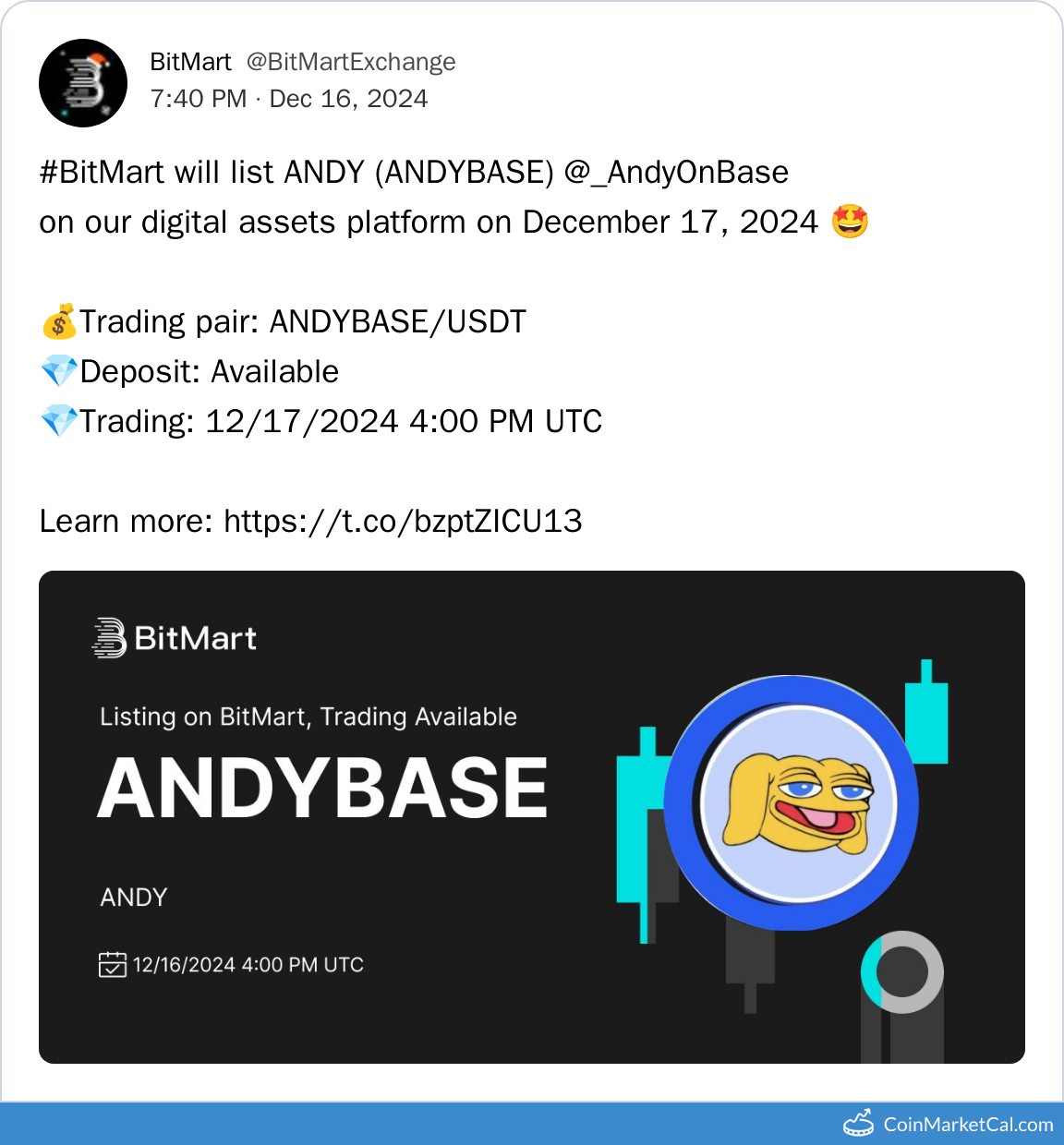 BitMart Listing