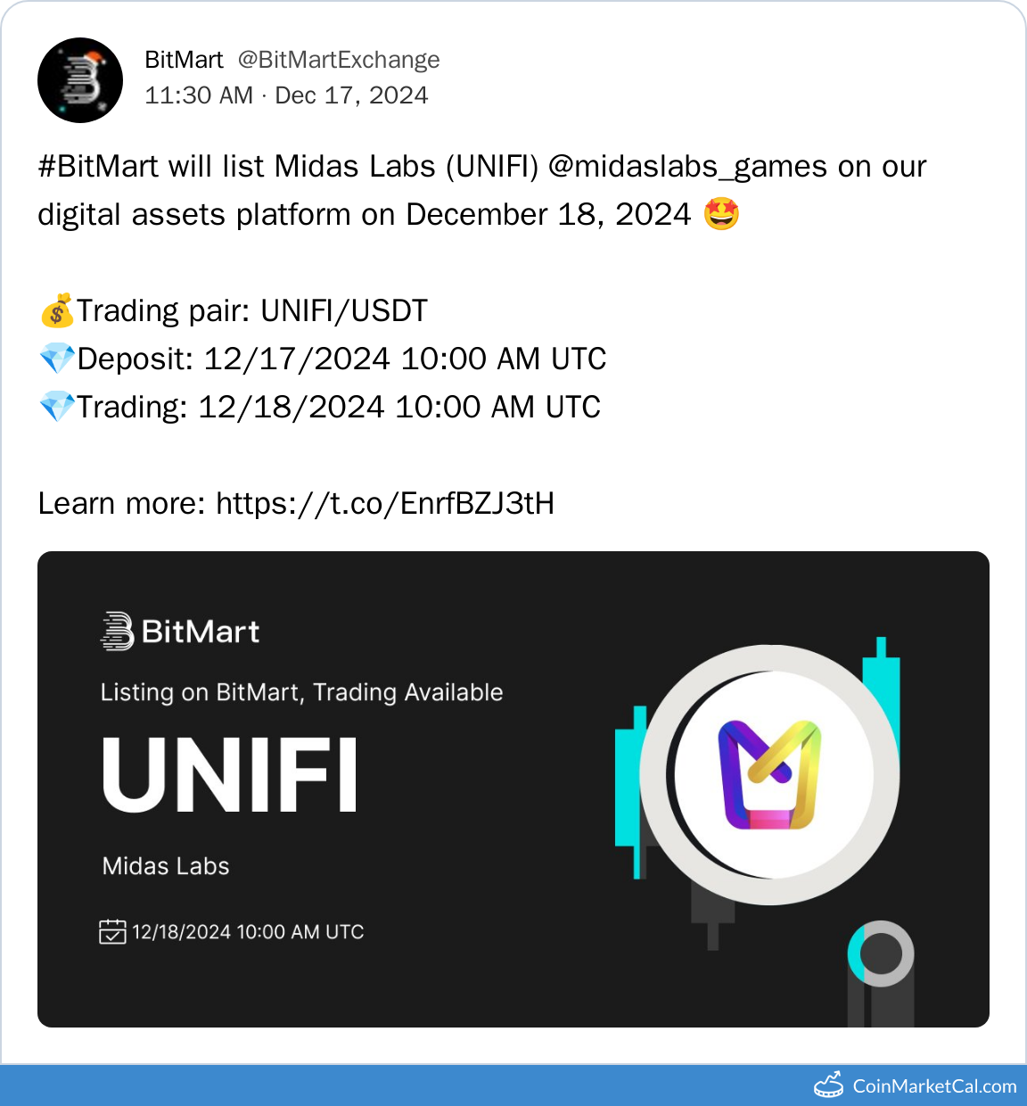 BitMart Listing