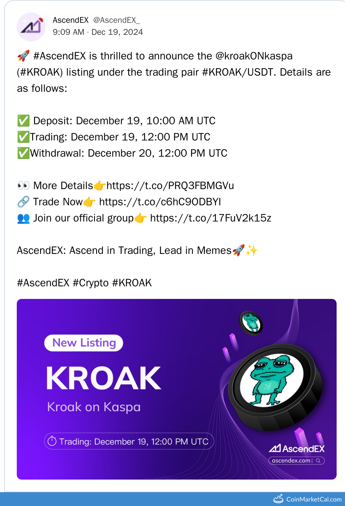 AscendEX Listing