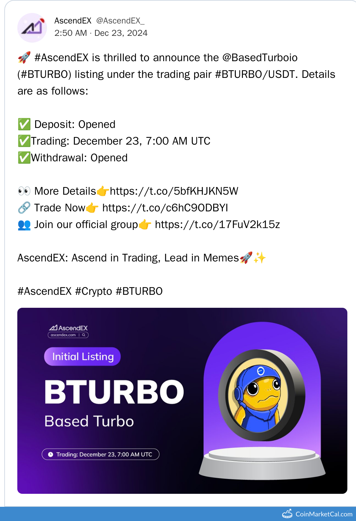 AscendEX Listing
