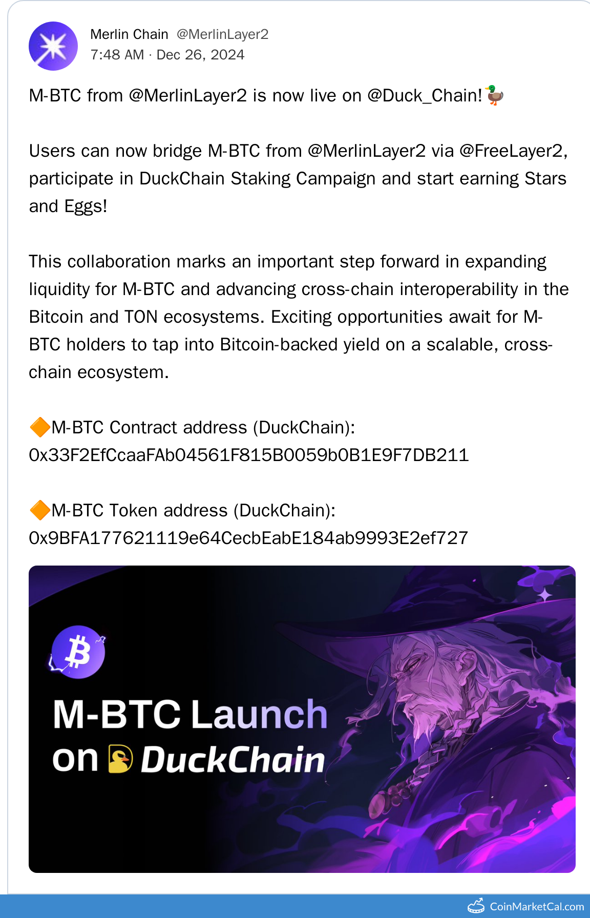M-BTC on DuckChain