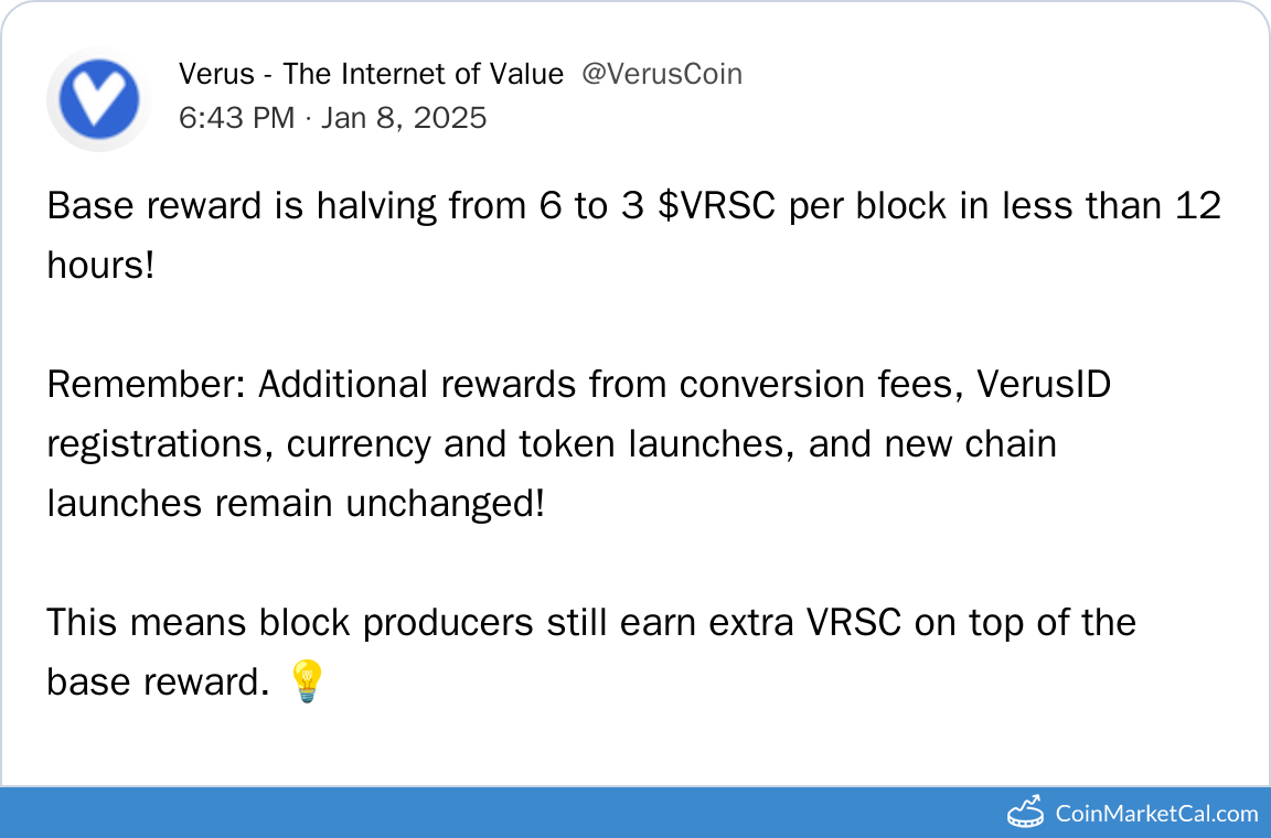 Base Reward Halving