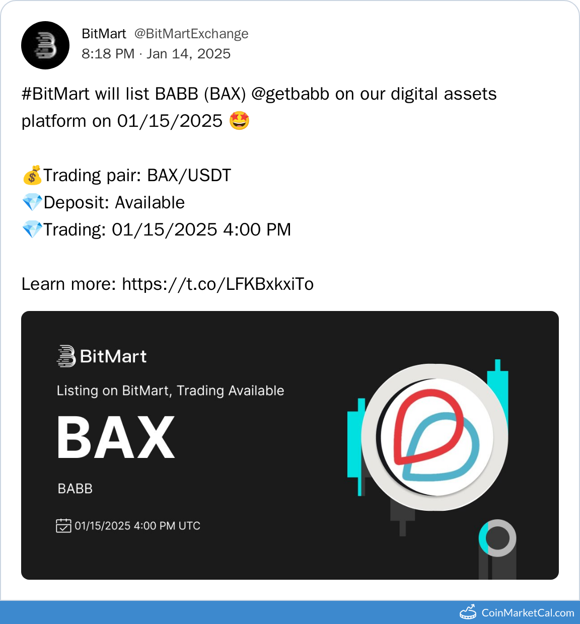 BitMart Listing