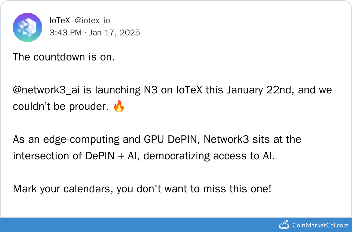 Network3 Launch