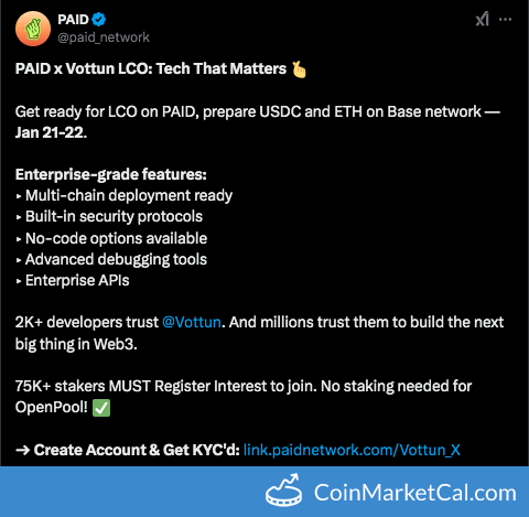 Vottun LCO on PAID