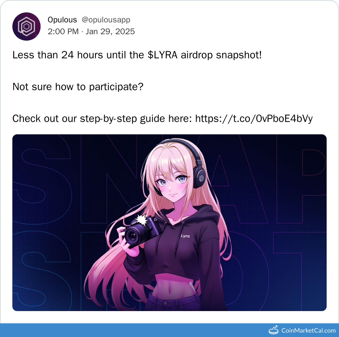 LYRA Airdrop Snapshop