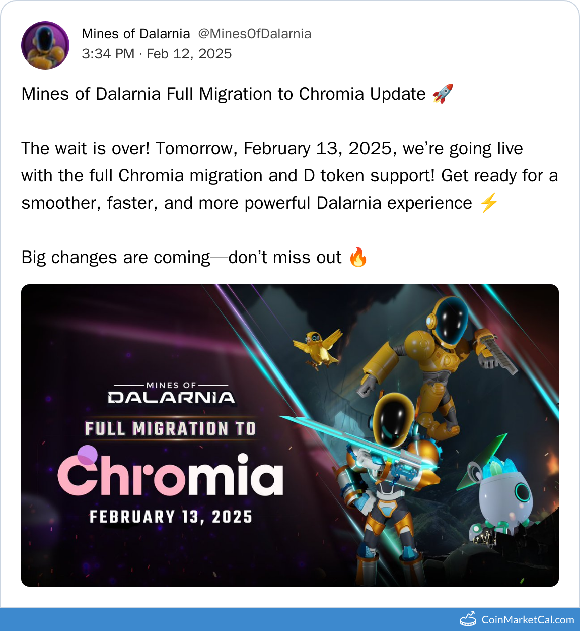 Migration to Chromia