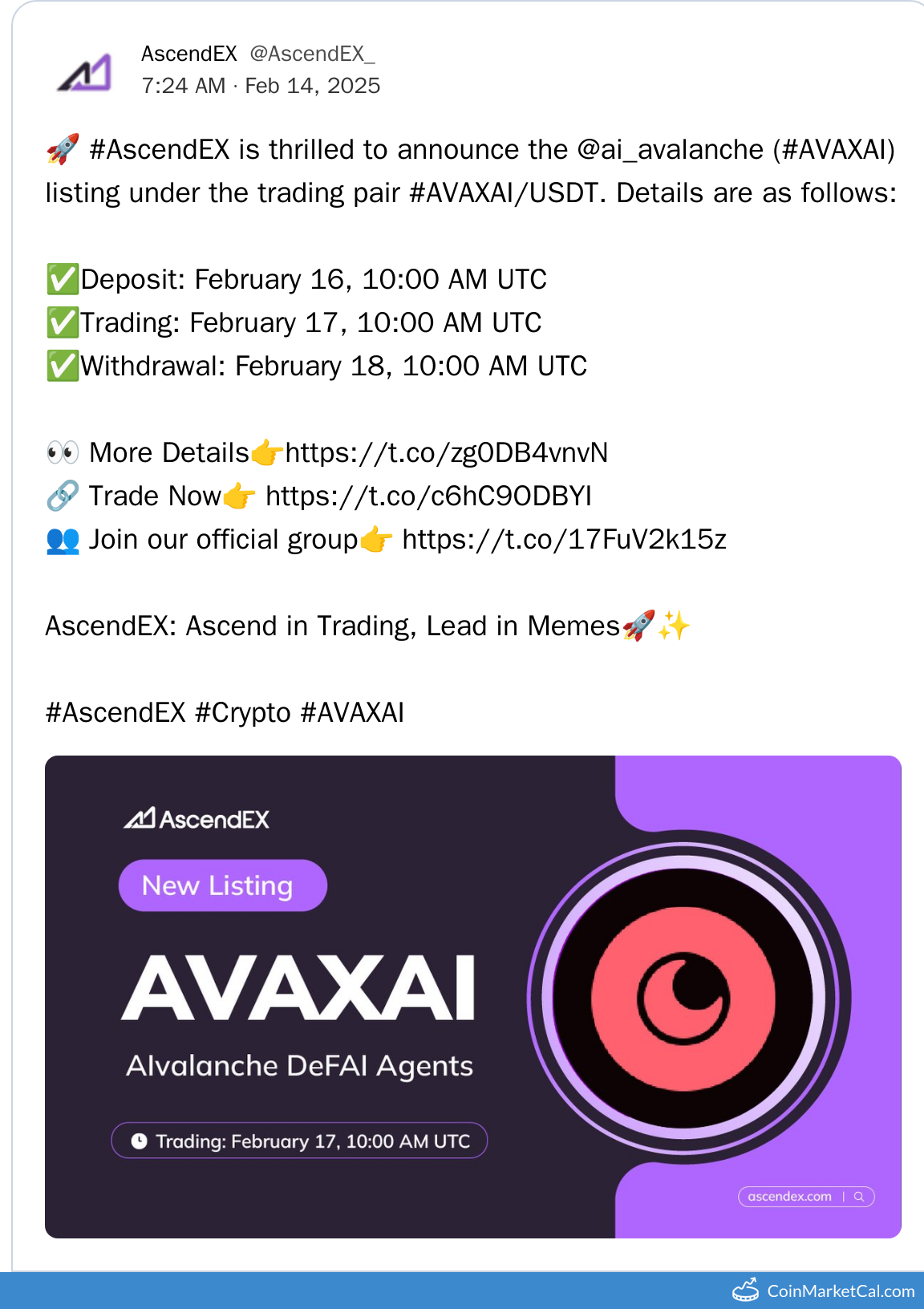AscendEX Listing