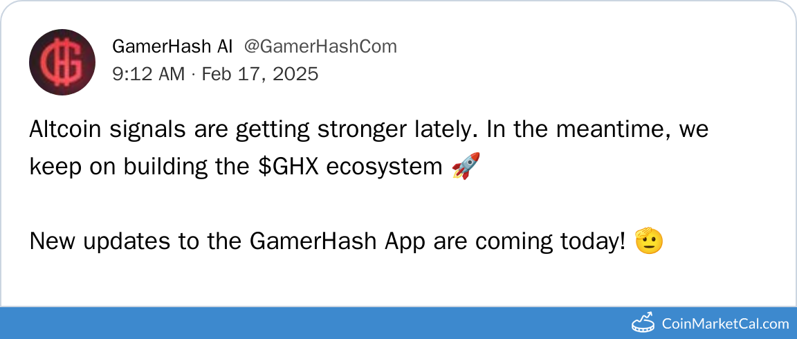 GamerHash App Update