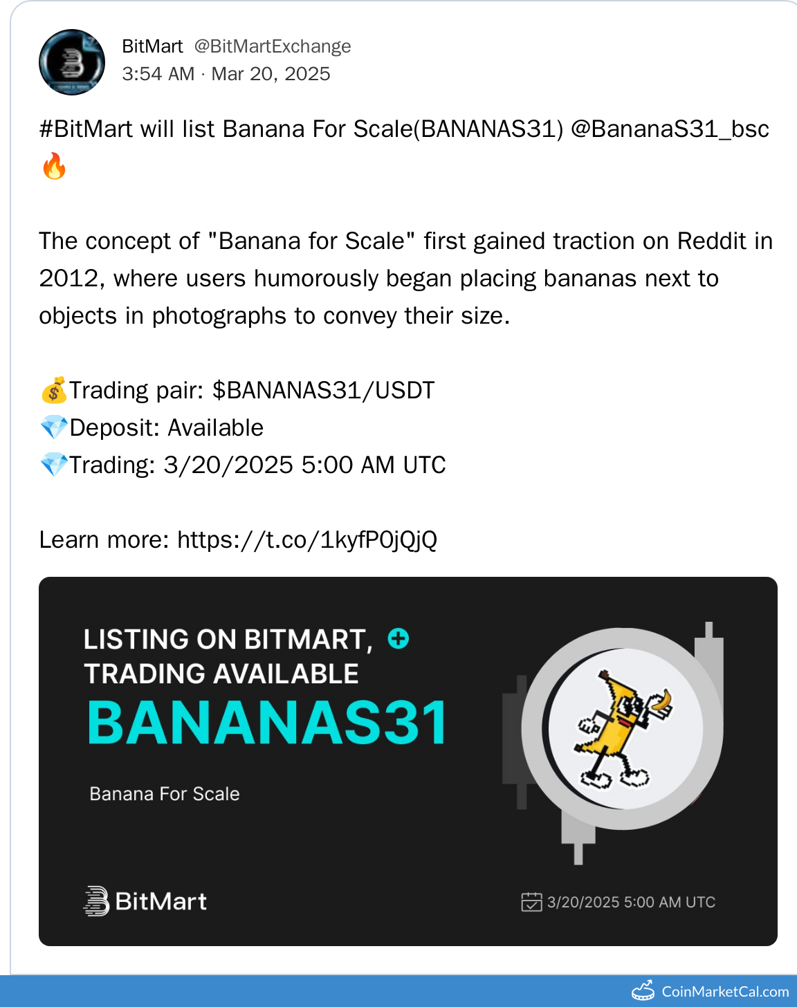 BitMart Listing