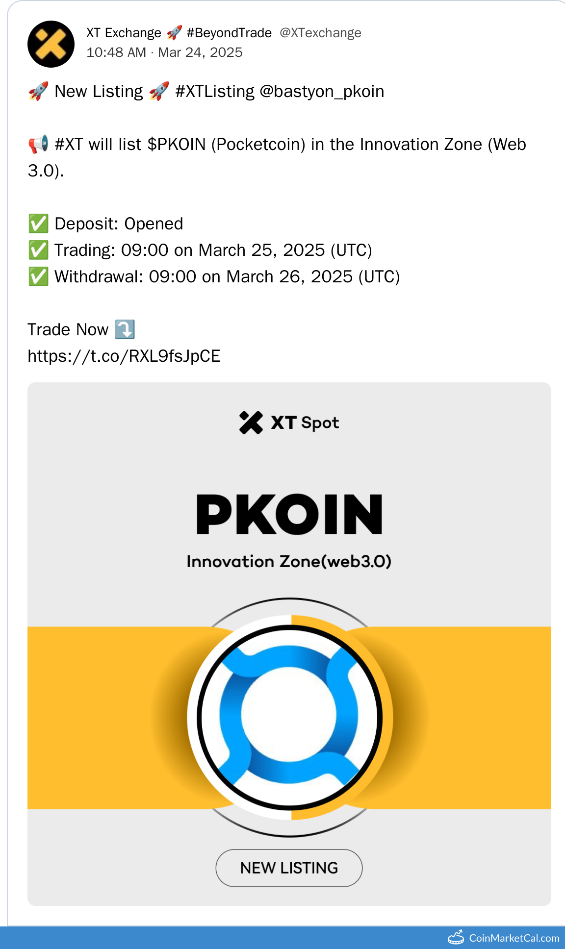 XT.COM Listing