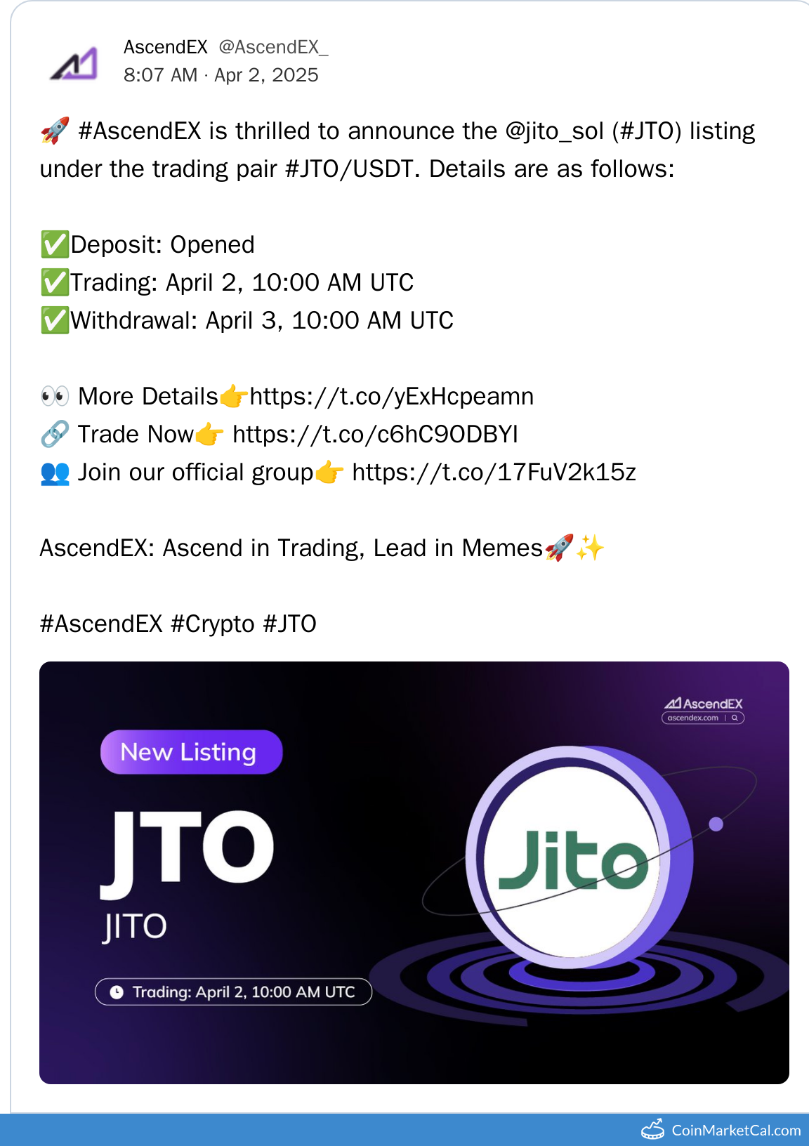 AscendEX Listing