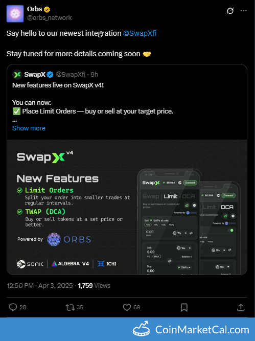 Orbs Integrates SwapX