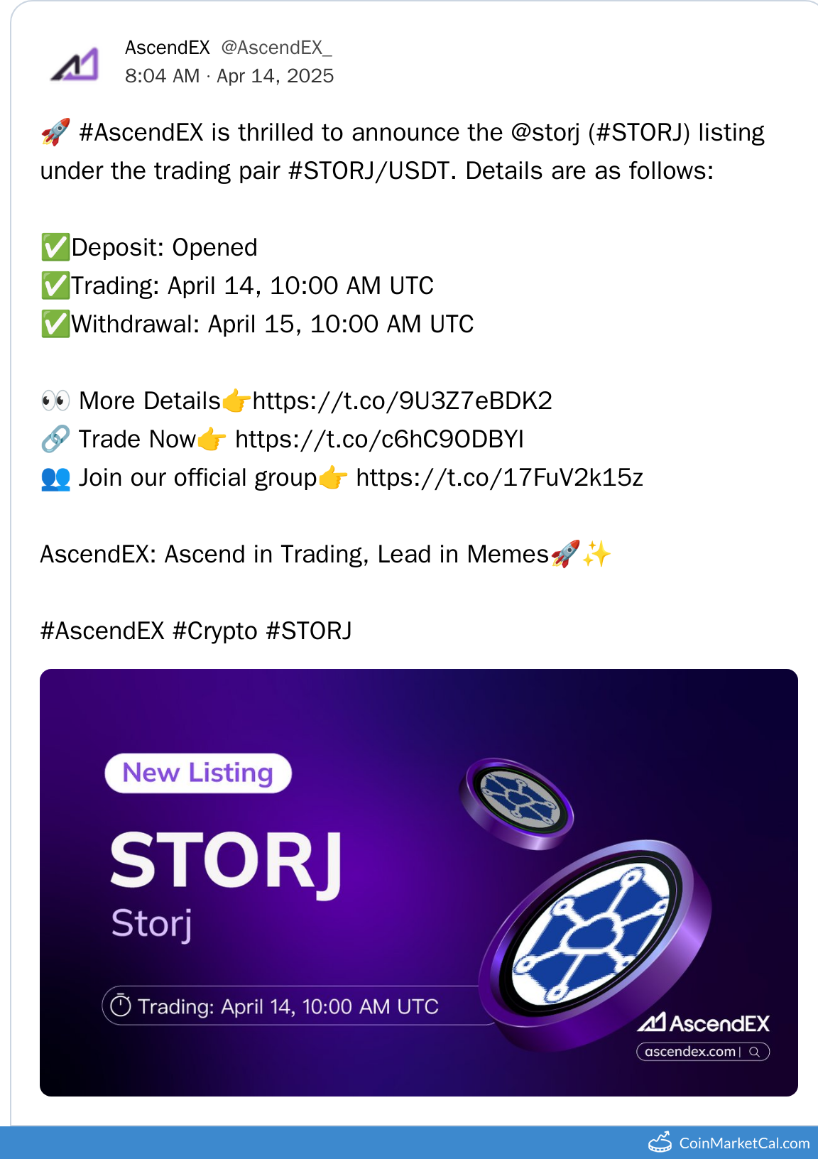 AscendEX Listing