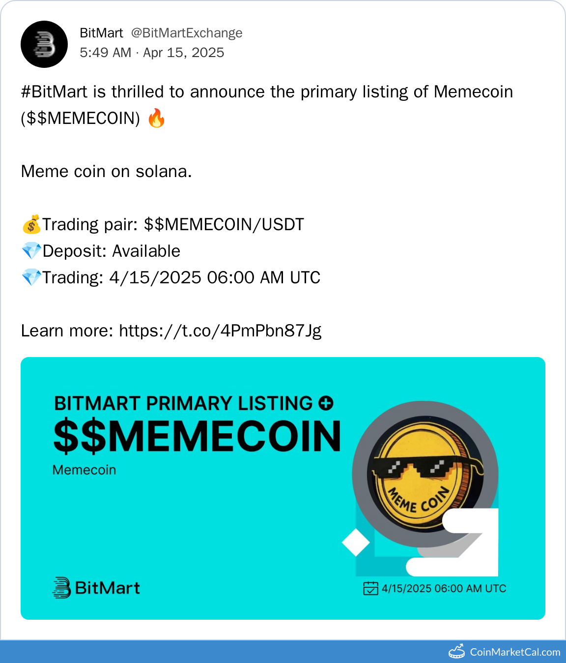 BitMart Listing