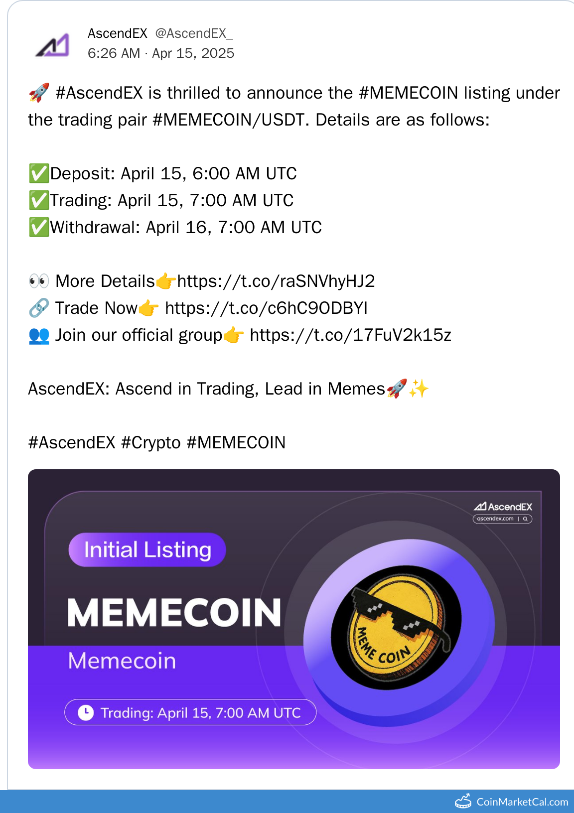 AscendEX Listing