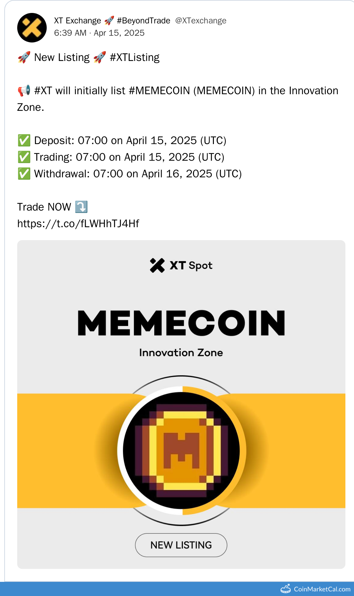 XT.COM Listing