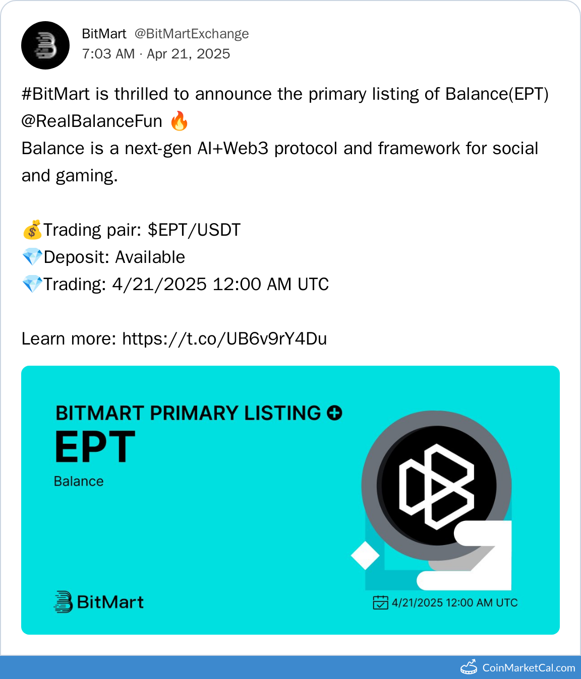 BitMart Listing