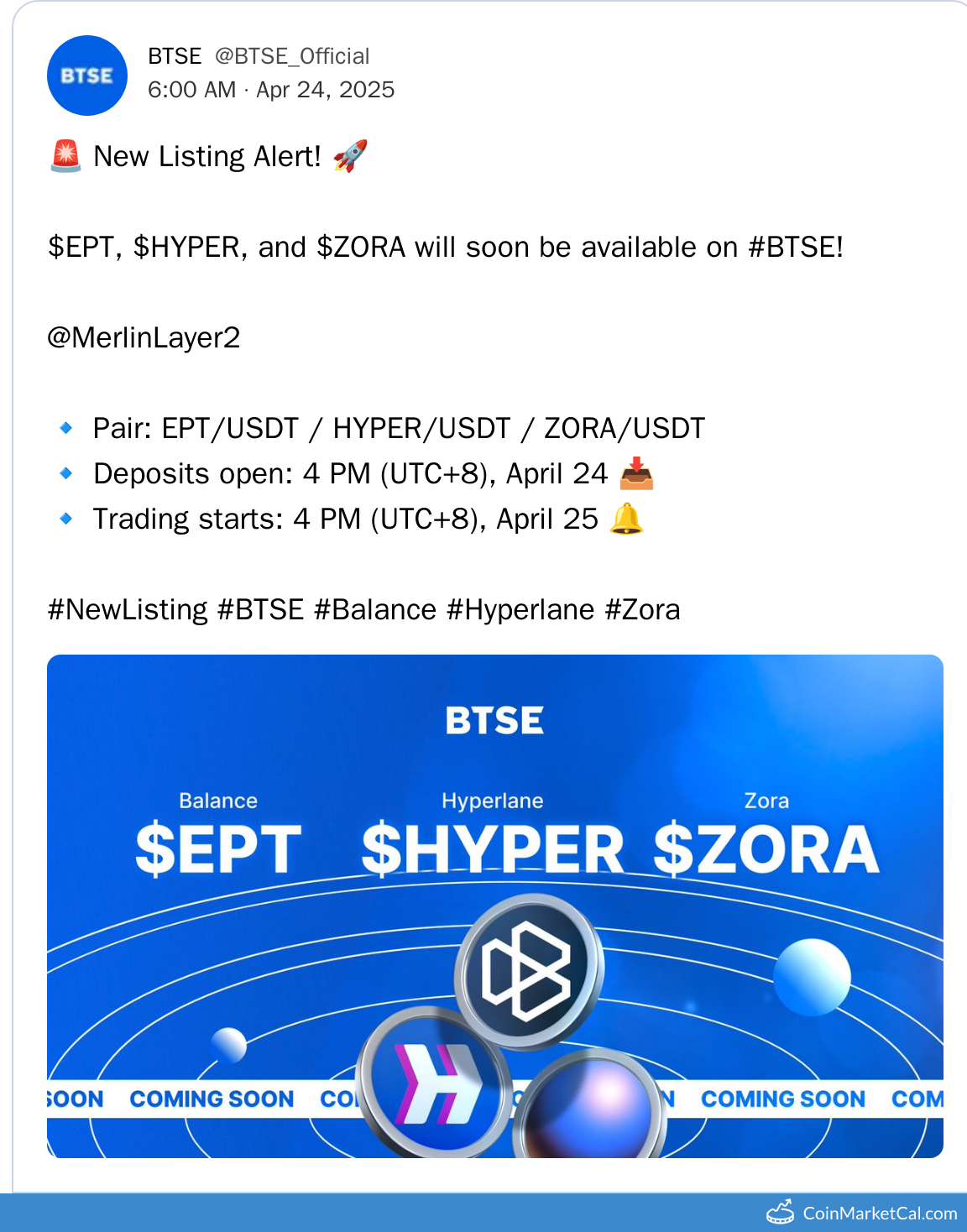 BTSE Listing