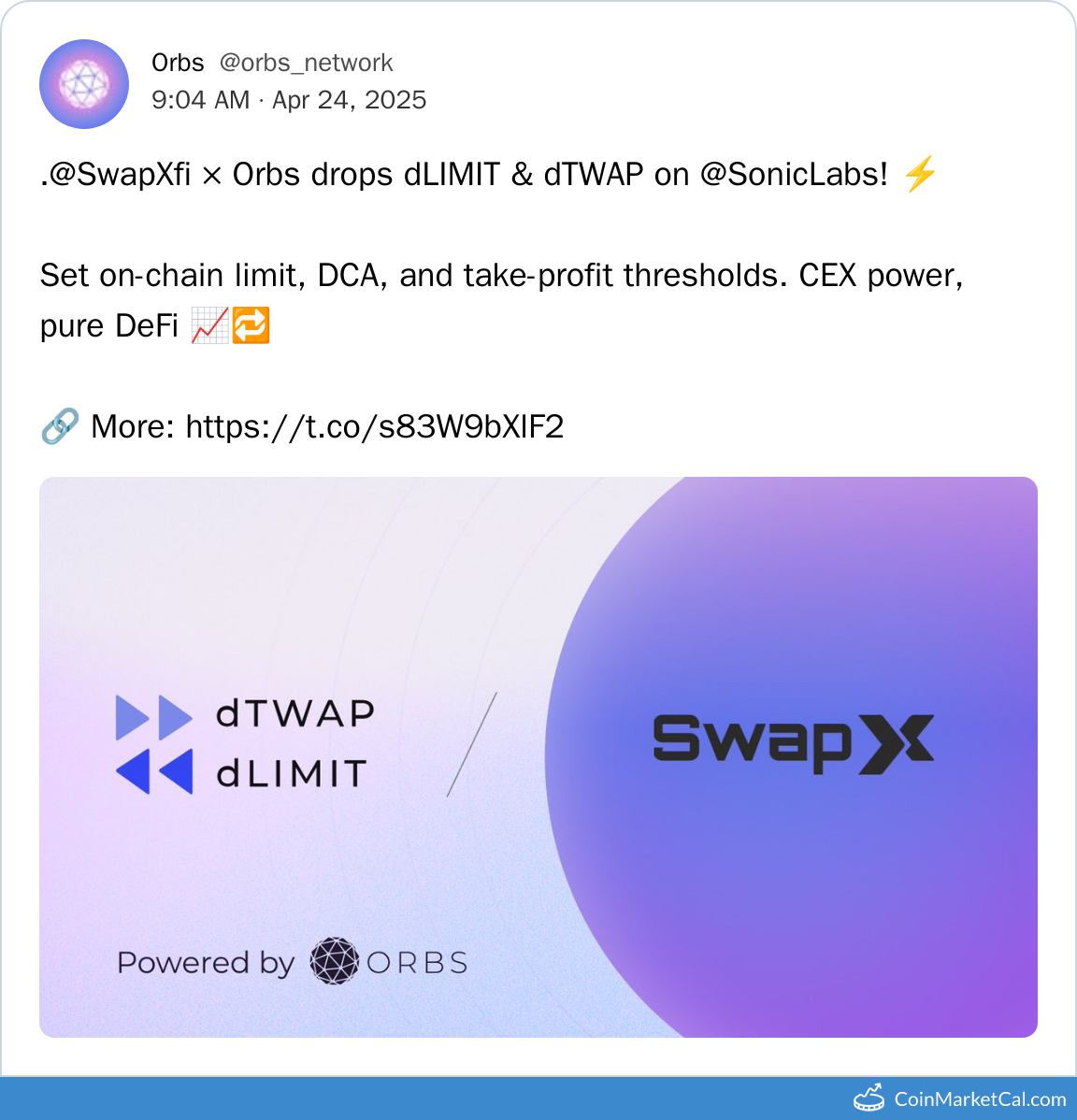 Orbs x SwapXfi