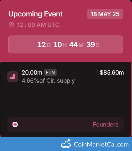 20MM Token Unlock