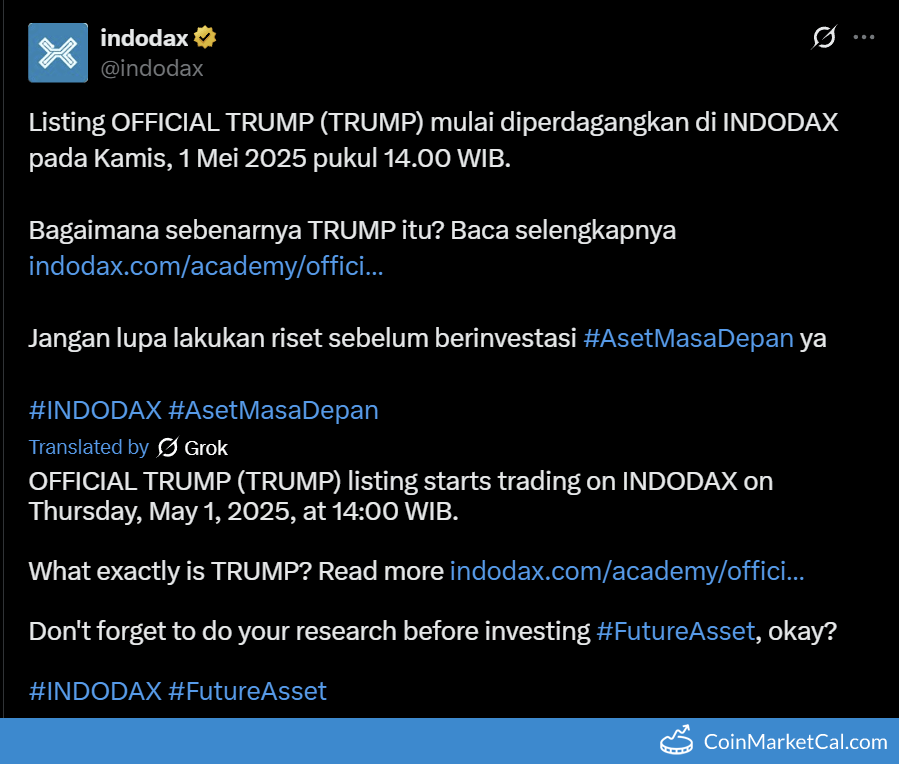 Indodax Listing