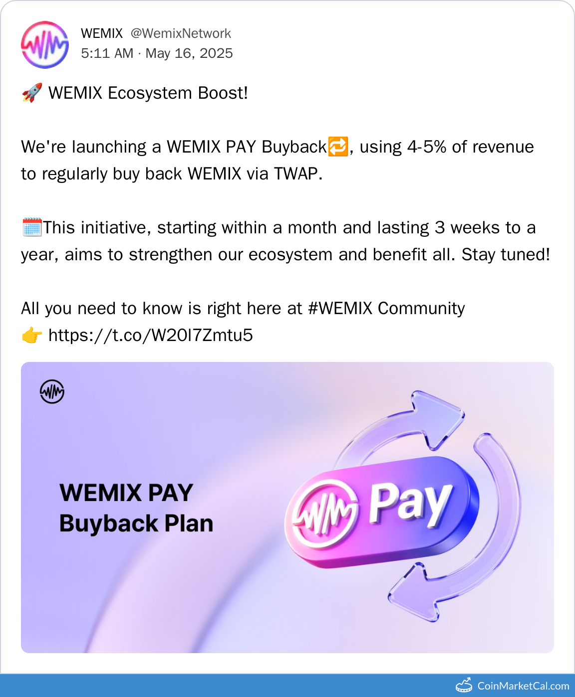 WEMIX PAY Buyback Starts