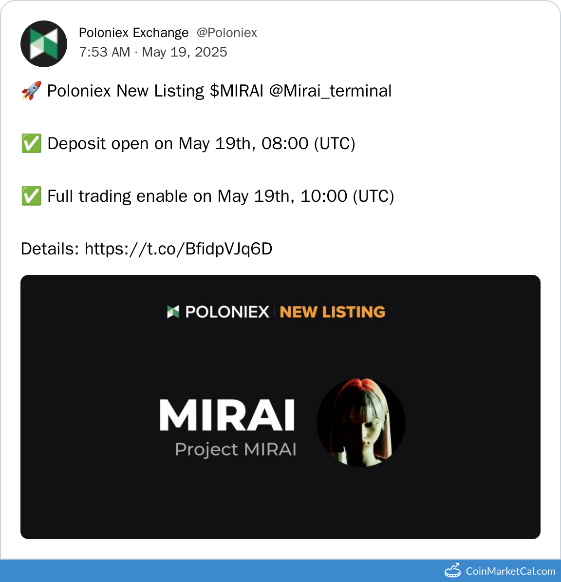Poloniex Listing