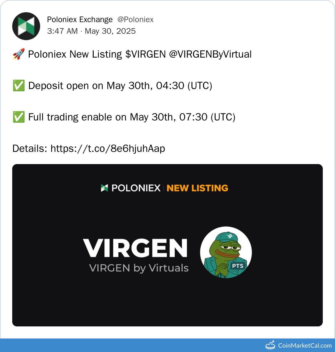 Poloniex Listing