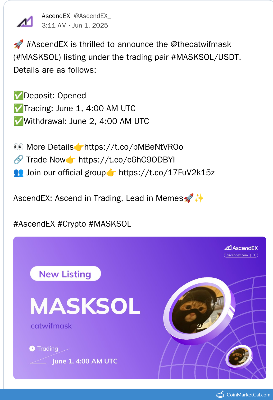 AscendEX Listing