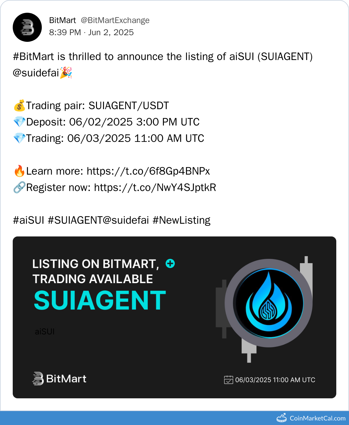 BitMart Listing